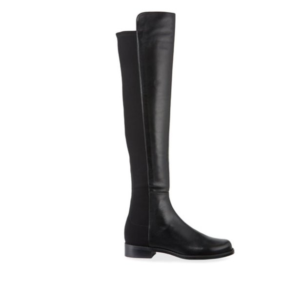 Stuart Weitzman 50/50Gabardine Over-the-Knee Boots - Picture 2 of 7